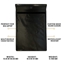 Premium Laptop Faraday Bag | EMP & Signal Blocking for 15" Laptops