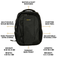 NIJ IIIa Ballistic Faraday Backpack - Green | EMF Shielding & Bullet Resistant