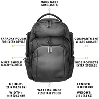 NIJ IIIa Ballistic Backpack with 4 Faraday Pouches | Dual Protection System