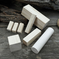 Set of 18 Assorted Linden Wood Carving Blanks