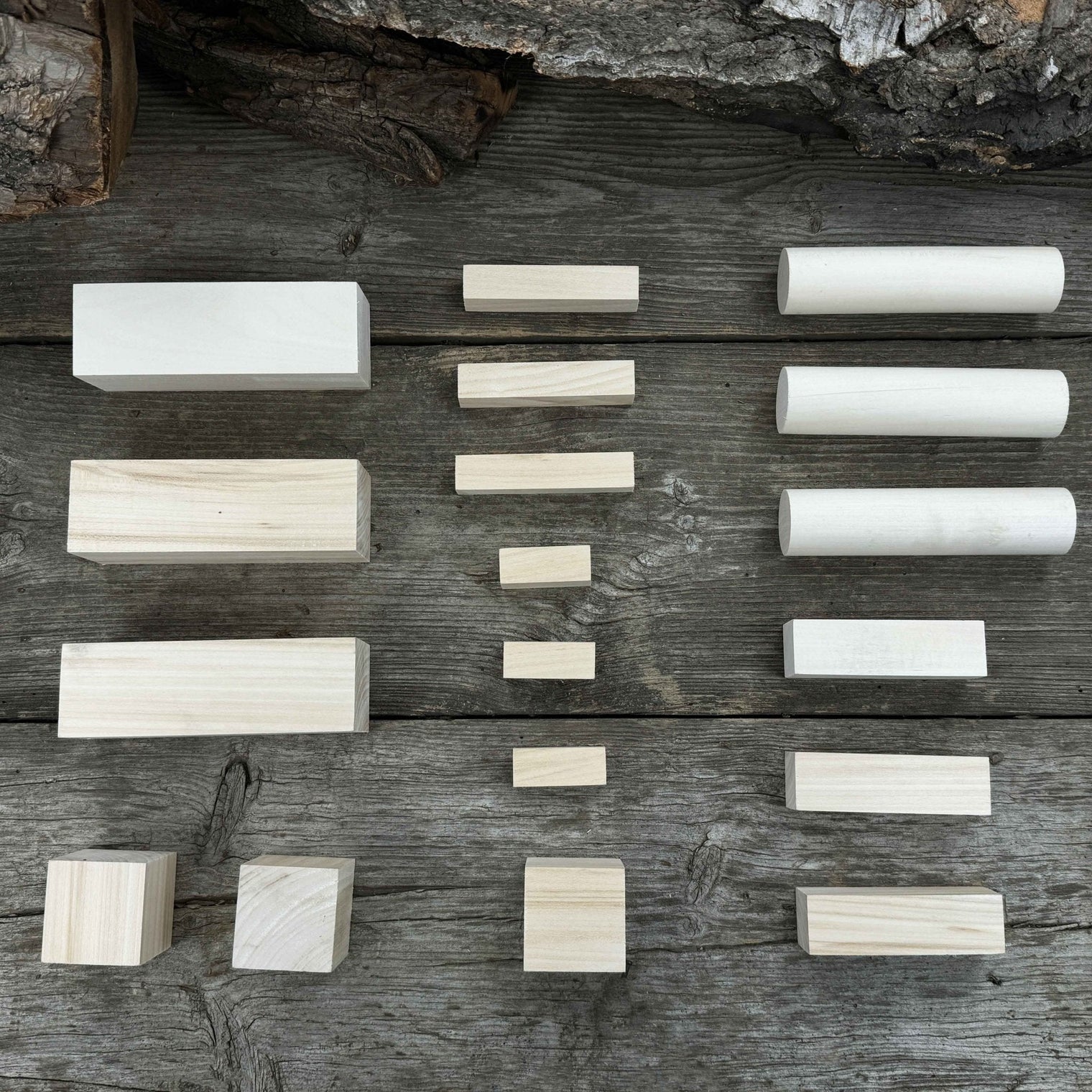 Set of 18 Assorted Linden Wood Carving Blanks