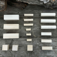 Set of 18 Assorted Linden Wood Carving Blanks