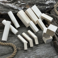 Set of 18 Assorted Linden Wood Carving Blanks