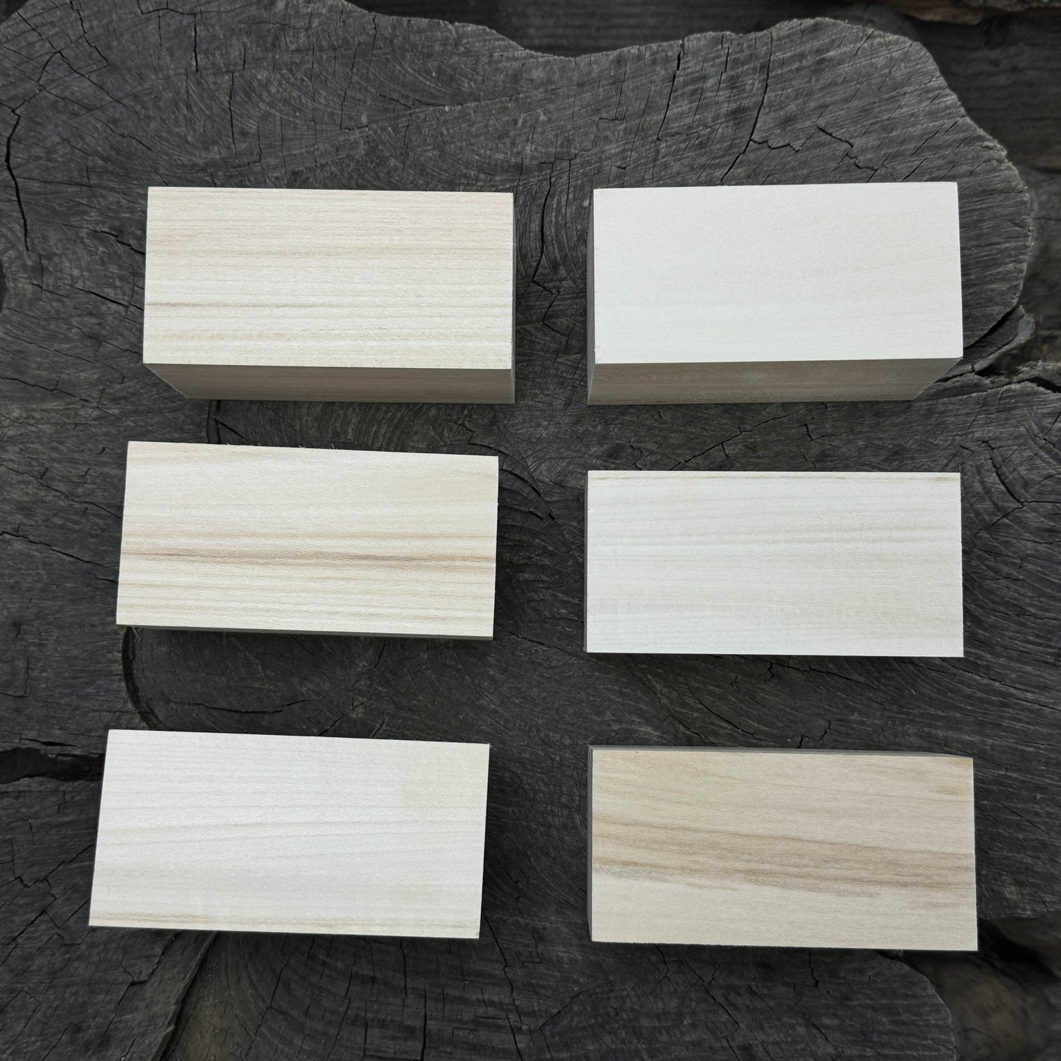 Set of 6 Linden Wood Carving Blanks, 10 × 5 × 5 cm (3.94 × 1.97 × 1.97 inches)