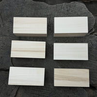 Set of 6 Linden Wood Carving Blanks, 10 × 5 × 5 cm (3.94 × 1.97 × 1.97 inches)