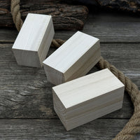 Set of 6 Linden Wood Carving Blanks, 10 × 5 × 5 cm (3.94 × 1.97 × 1.97 inches)