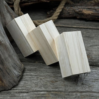 Set of 6 Linden Wood Carving Blanks, 10 × 5 × 5 cm (3.94 × 1.97 × 1.97 inches)