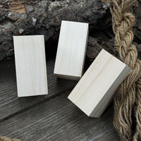 Set of 6 Linden Wood Carving Blanks, 10 × 5 × 5 cm (3.94 × 1.97 × 1.97 inches)