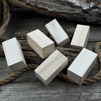 Set of 6 Linden Wood Carving Blanks, 10 × 5 × 5 cm (3.94 × 1.97 × 1.97 inches)