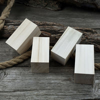 Set of 6 Linden Wood Carving Blanks, 10 × 5 × 5 cm (3.94 × 1.97 × 1.97 inches)