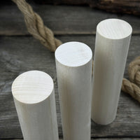 Set of 6 Round Linden Wood Carving Blanks