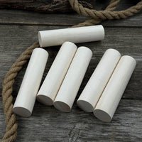 Set of 6 Round Linden Wood Carving Blanks