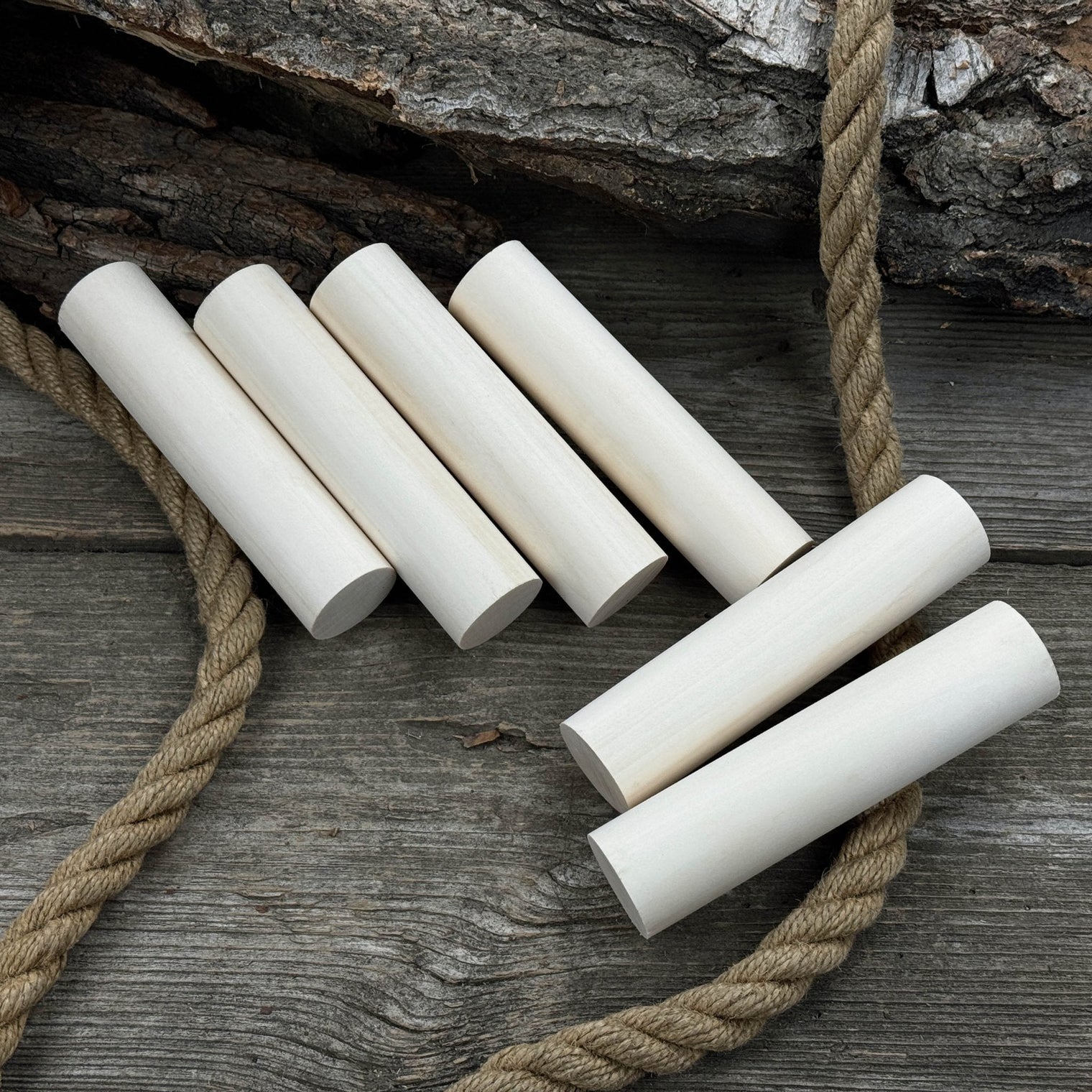 Set of 6 Round Linden Wood Carving Blanks