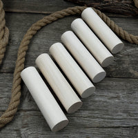 Set of 6 Round Linden Wood Carving Blanks