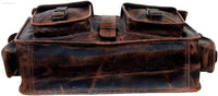 Stylish Buffalo Leather Messenger Bag with Laptop Compartment for Office and College Use