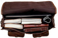 Stylish Buffalo Leather Messenger Bag with Laptop Compartment for Office and College Use