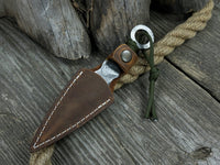 Throwing Knife with Leather Sheath, 16 cm (6.3 inches)