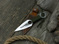 Throwing Knife with Leather Sheath, 19 cm (7.48 inches)